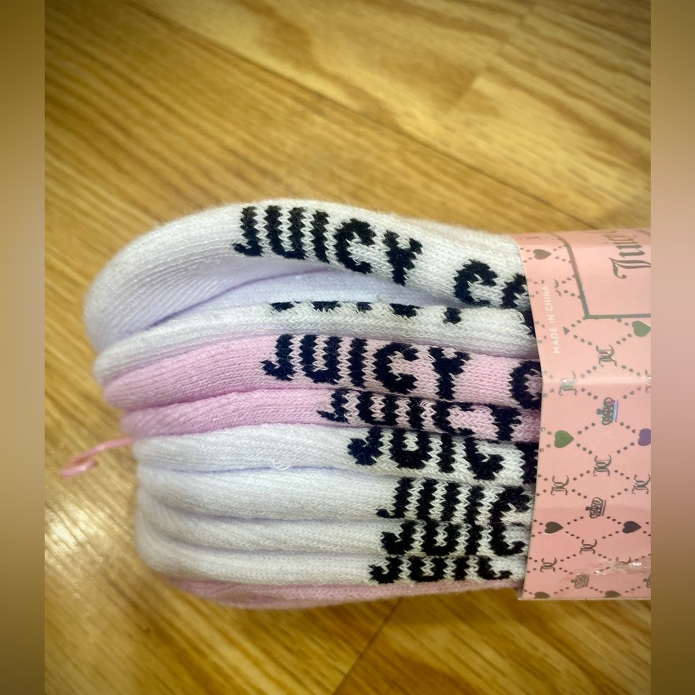 👑 JC 👑 Old English embroidered socks NWT size 4~10 JUICY COUTURE - Picture 5 of 12